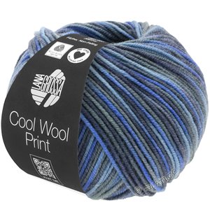 Lana Grossa COOL WOOL  Print | 716-jeans/grigio blu/reale