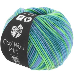 Lana Grossa COOL WOOL  Print | 757-turchese  /ottanio/azzurro/verde chiaro