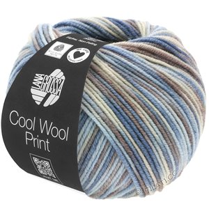 Lana Grossa COOL WOOL  Print | 763-blu chiaro/grège/grigio marrone/grigio blu