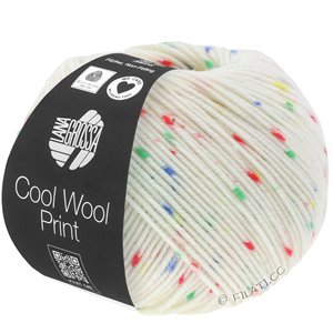 Lana Grossa COOL WOOL  Print | 801-ecru/rosso/verde/blu/giallo