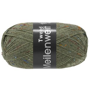 Lana Grossa MEILENWEIT 100g Tweed | 155-grigio verde